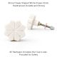 Stone Flower Shaped White Drawer Knob-1 Piece