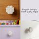 Stone Flower Shaped White Drawer Knob-1 Piece