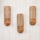 Wooden Brown White Pattern Adhesive Hook - Pack of 3