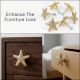 Handcrafted Golden Brass Starfish Cabinet Pull Knob-1 Piece