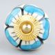 Turquoise Flower Knob (1)