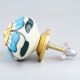 Turquoise Flower Knob (1)