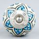 Turquoise Floral Drawer Knob