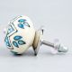 Turquoise Floral Drawer Knob