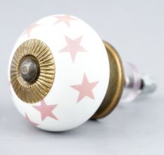 Pink Star Drawer Knob