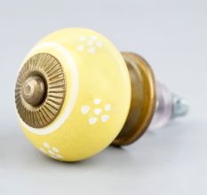 Yellow Tiny Floral Drawer Knob