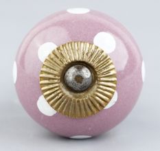 Purple Dotted Small Ceramic Knobs Online