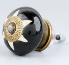 Black Etched Ceramic Knob 41