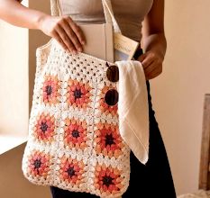 Handmade Boho Crochet Shoulder Bags for Womens