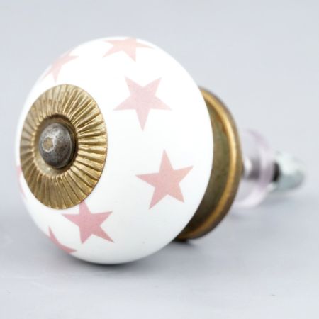 Pink Star Drawer Knob