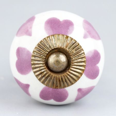 Purple Heart Ceramic Knob