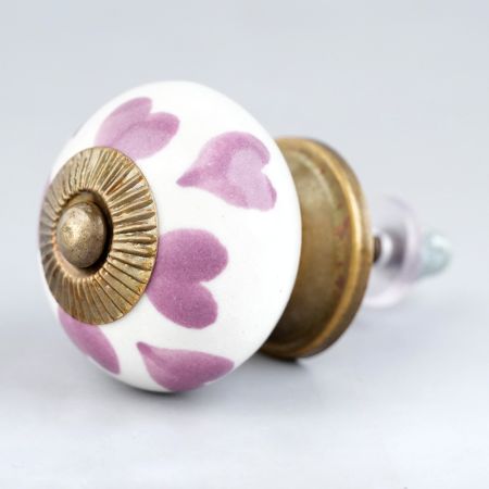 Purple Heart Ceramic Knob