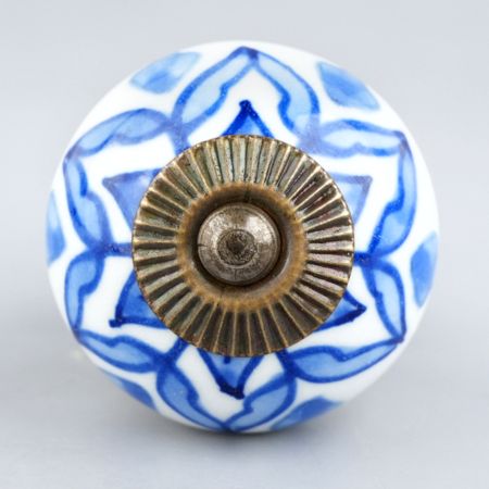 Blue Flower Knob