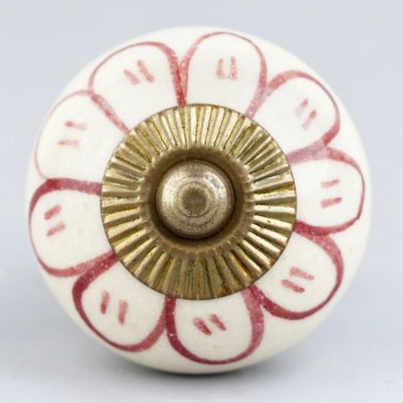 Dark Pink Sunflower Knob