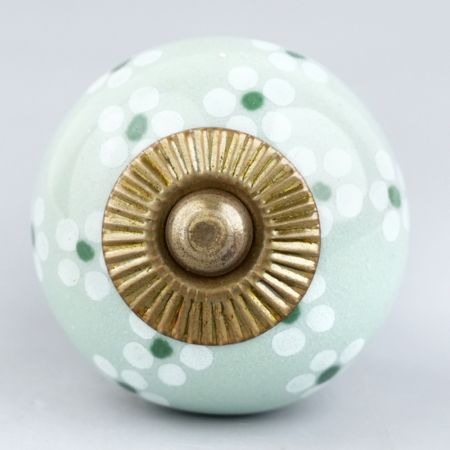 Sage Green Tiny Flower Ceramic Drawer Knob Online