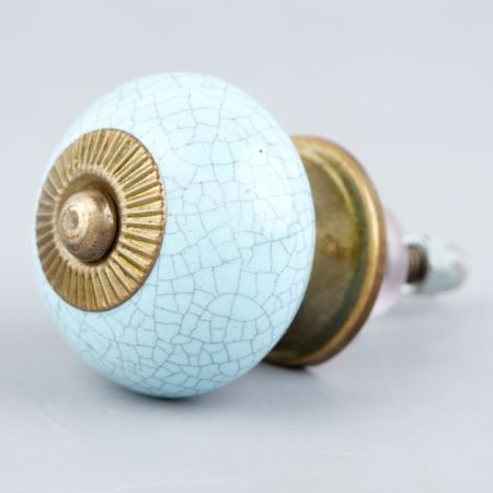 Sky Blue Crackle Ceramic Cabinet Knob Online