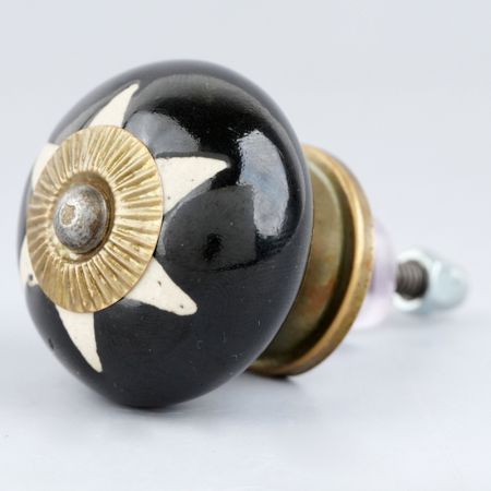 Black Etched Ceramic Knob 41