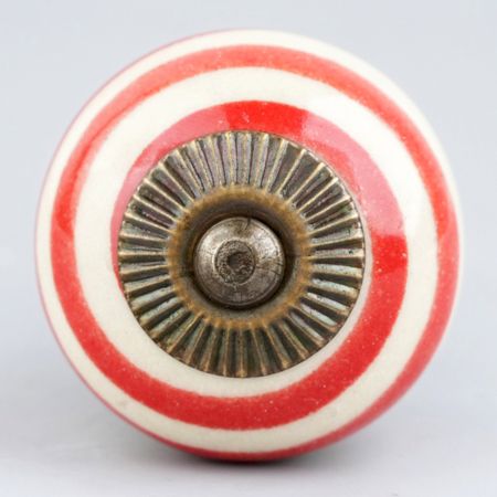 Old Red Striped Knob