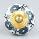 Grey Tiny Flower Cabinet Knob