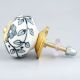 Grey Tiny Flower Cabinet Knob