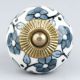 Grey Tiny Flower Cabinet Knob