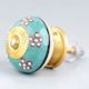 Turquoise Tiny Flower Cabinet Knob