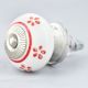 Red Tiny Floral Ceramic Knob