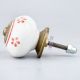 Red Tiny Floral Ceramic Knob