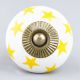 Yellow Star Ceramic Knob