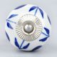 White Navy Blue Leaf Knob