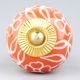 Orange Flower Cabinet Knob