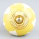 Yellow White Heart Ceramic Cabinet Knob