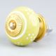 Lime Tiny Flower Ceramic Knob