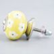 Yellow Floral Ceramic Knob