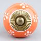 Orange Tiny Floral Knob