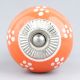 Orange Tiny Floral Knob