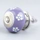 Dark Purple Floral Knob