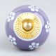 Dark Purple Floral Knob