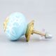 Turquoise Painted Leaf Knob