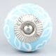 Turquoise Painted Leaf Knob