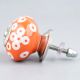 Orange Ceramic Floral Dresser Knob