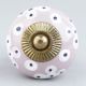 Light Purple Ceramic Floral Cabinet Knob