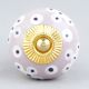 Light Purple Ceramic Floral Cabinet Knob