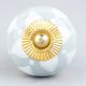 Grey Floral Ceramic Knob