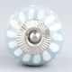 Light Grey Handpainted Floral Knob