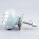 Light Grey Handpainted Floral Knob
