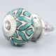 Sea Green Flower Ceramic Knob