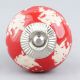 Red Etched Round Knob