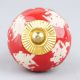 Red Etched Round Knob