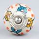 Sea Green Mustard Sunflower Ceramic Knob